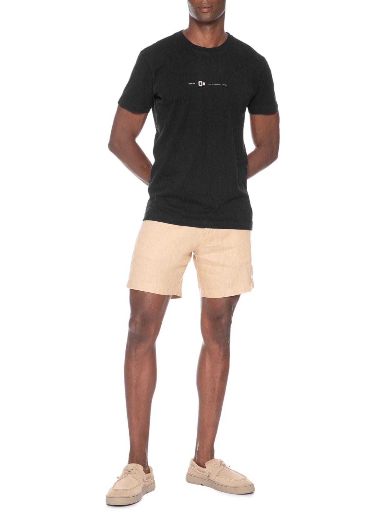 Camiseta Masculina Manga Curta Gola Careca Slim Vintage New Icon Rio – Preto Osklen