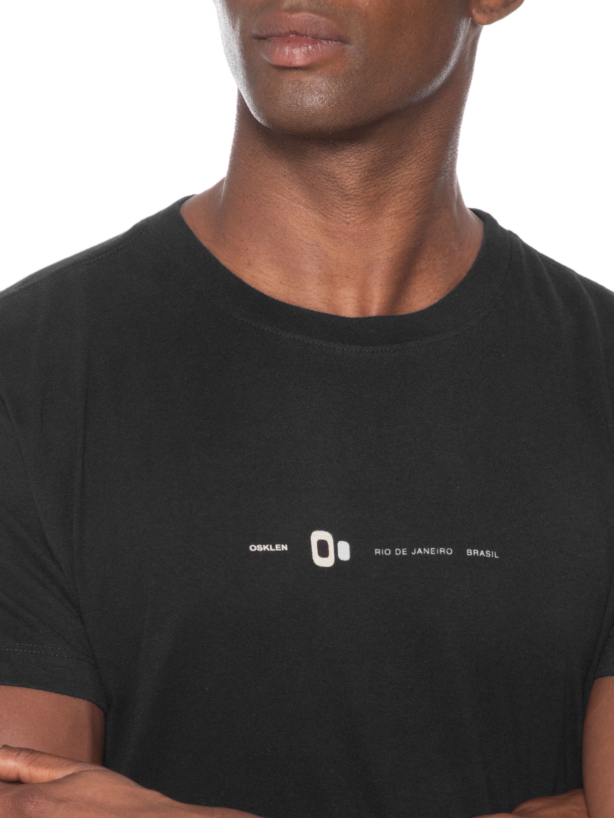 Camiseta Masculina Manga Curta Gola Careca Slim Vintage New Icon Rio – Preto Osklen