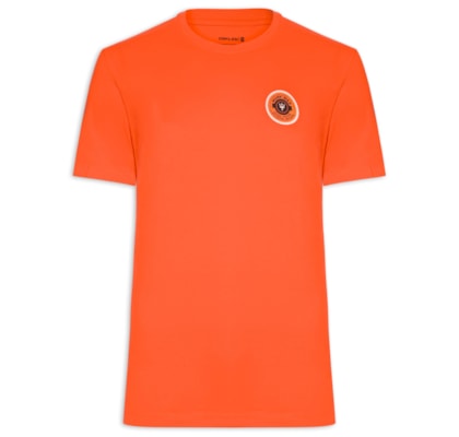 Camiseta Masculina Manga Curta Gola Careca Slim Vintage Surf Wax - Laranja