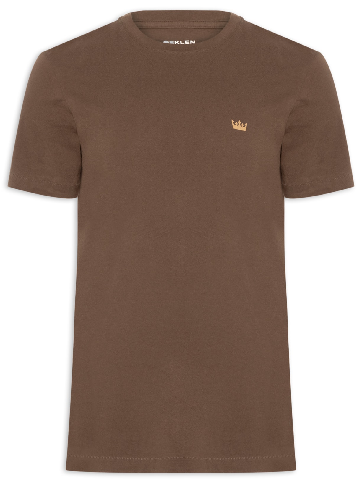 Camiseta Masculina Manga Curta Gola Careca Soft Used Gold Crown Mc - Marrom