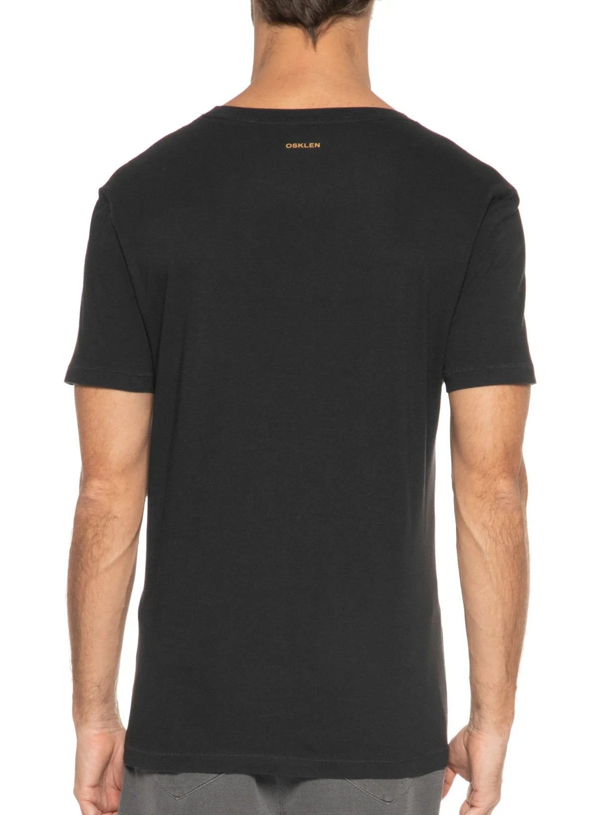 Camiseta Masculina Manga Curta Gola Careca Soft Used Uki Preto Osklen