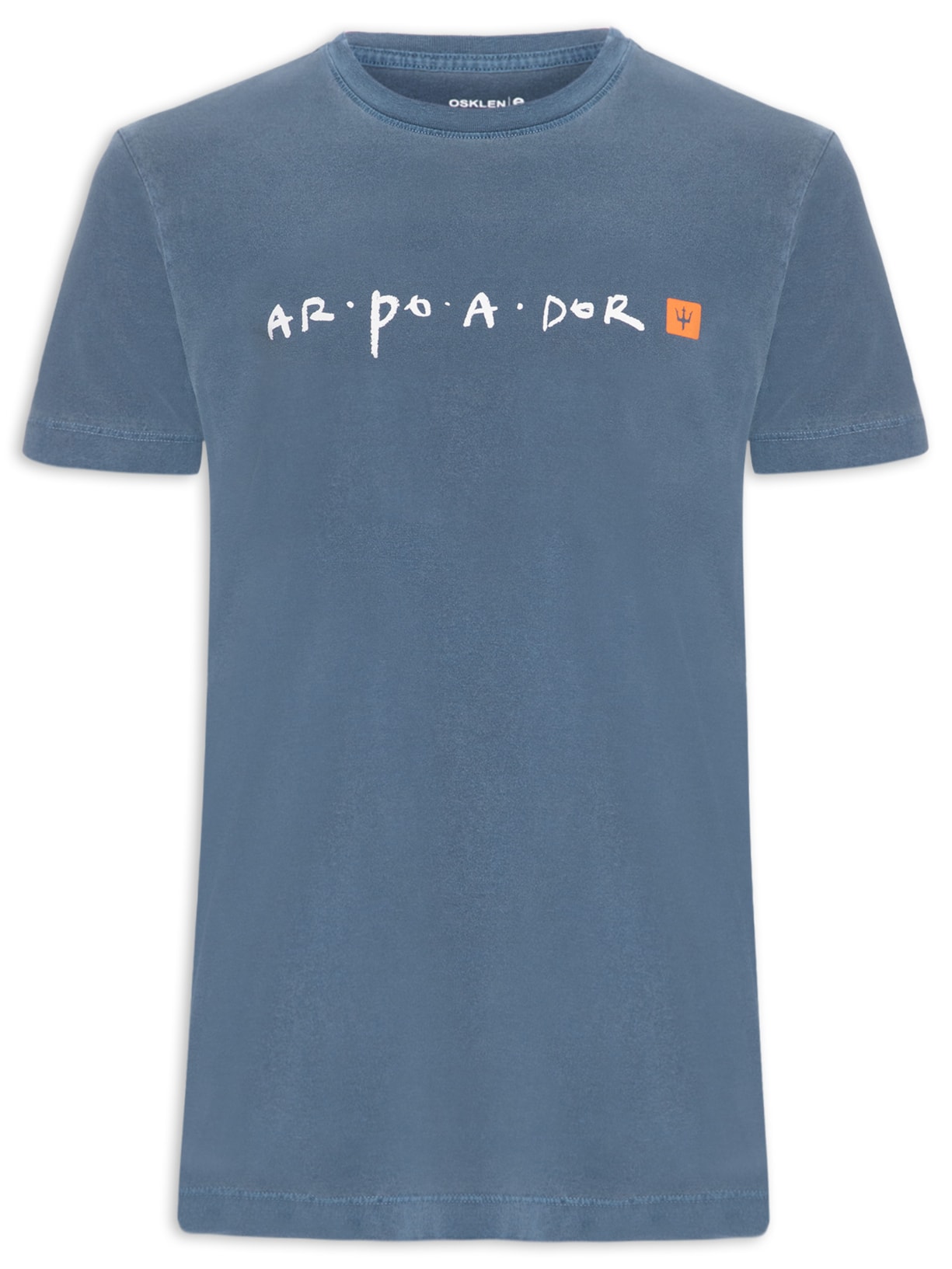 Camiseta Masculina Manga Curta Gola Careca Stone Arpoador - Azul