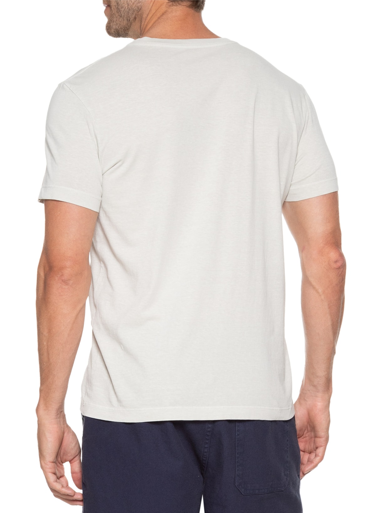 Camiseta Masculina Manga Curta Gola Careca Stone Cristal Onda Snow Cinza Osklen