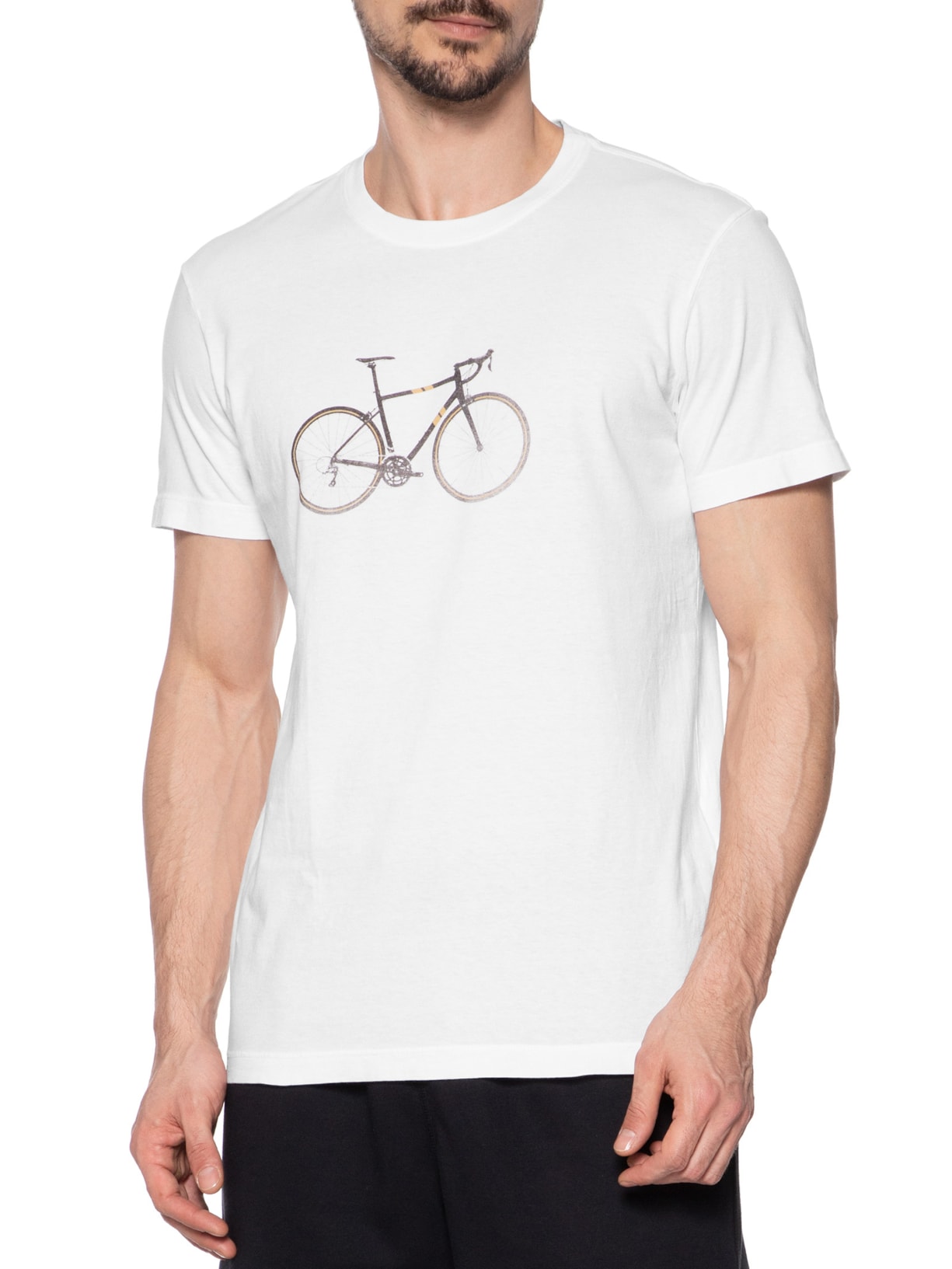 Camiseta Masculina Manga Curta Gola Careca Stone Cycling 02 Branco Osklen
