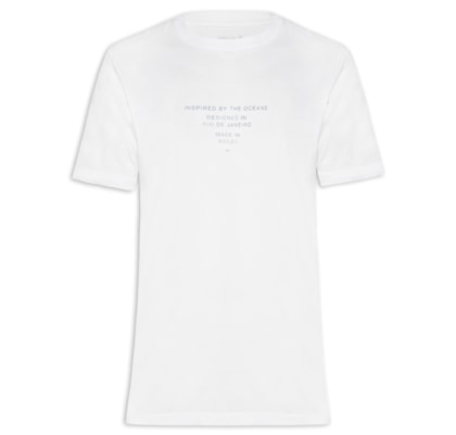 Camiseta Masculina Manga Curta Gola Careca Stone Imaginary Places - Branco