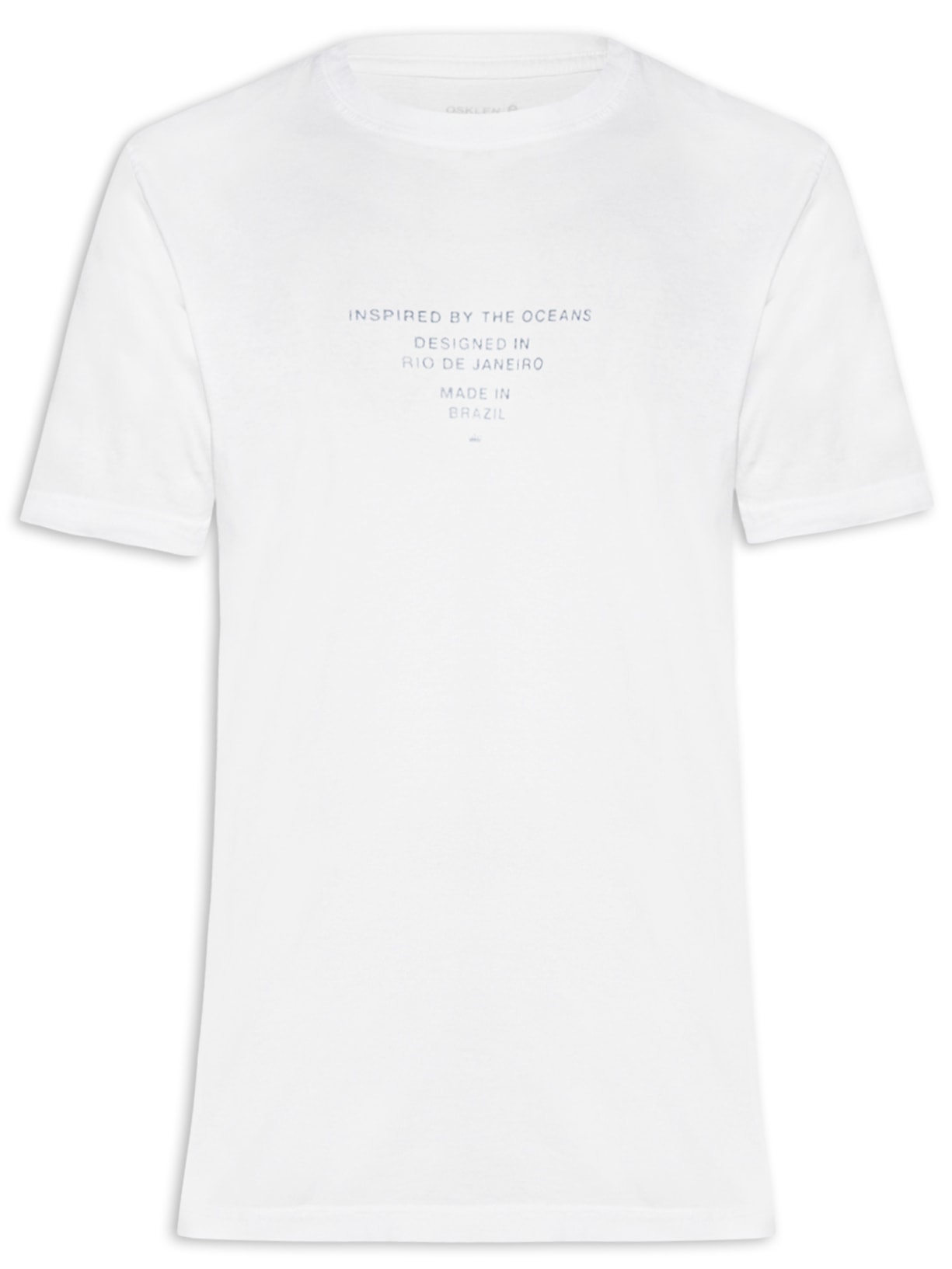 Camiseta Masculina Manga Curta Gola Careca Stone Imaginary Places - Branco
