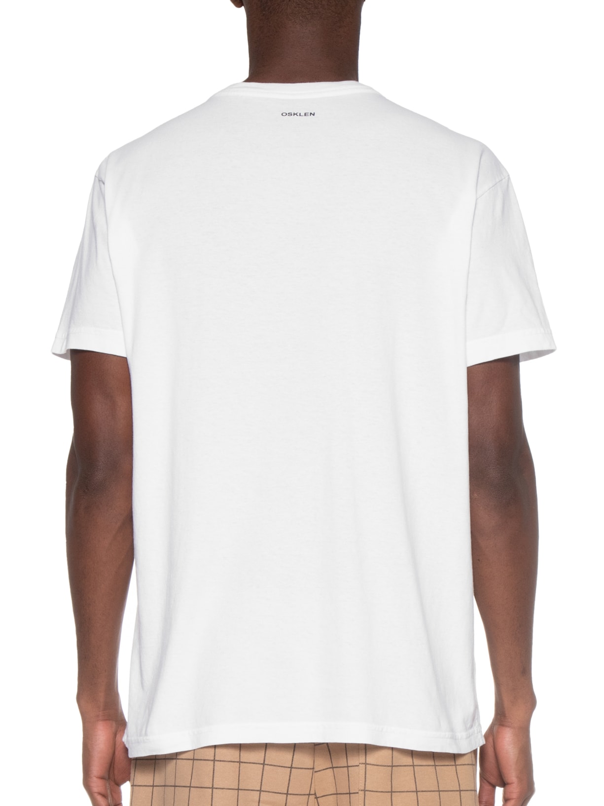 Camiseta Masculina Manga Curta Gola Careca Stone Listrado Black Sand Branco Osklen