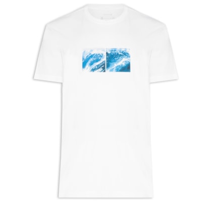 Camiseta Masculina Manga Curta Gola Careca Stone Neve Mar - Branco