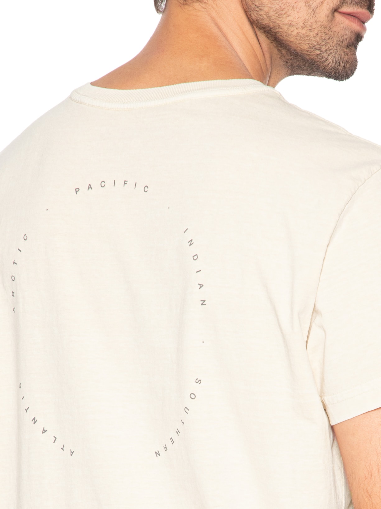 Camiseta Masculina Manga Curta Gola Careca Stone Ocean Archeology Rosa Osklen