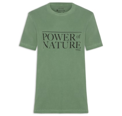 Camiseta Masculina Manga Curta Gola Careca Stone Power Of Nature - Verde