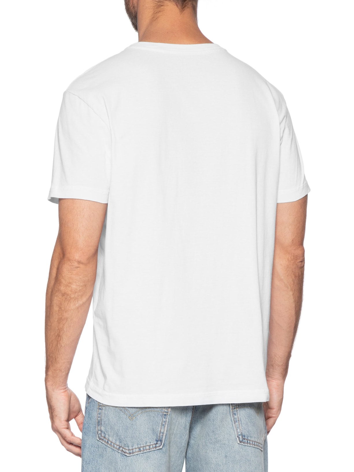 Camiseta Masculina Manga Curta Gola Careca Stone Realm Branco Osklen