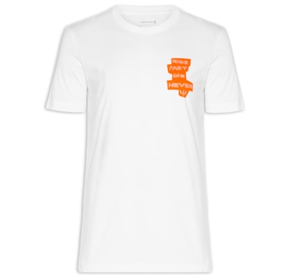 Camiseta Masculina Manga Curta Gola Careca Stone Ride Fast - Branco