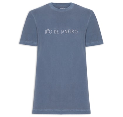 Camiseta Masculina Manga Curta Gola Careca Stone Rio - Azul