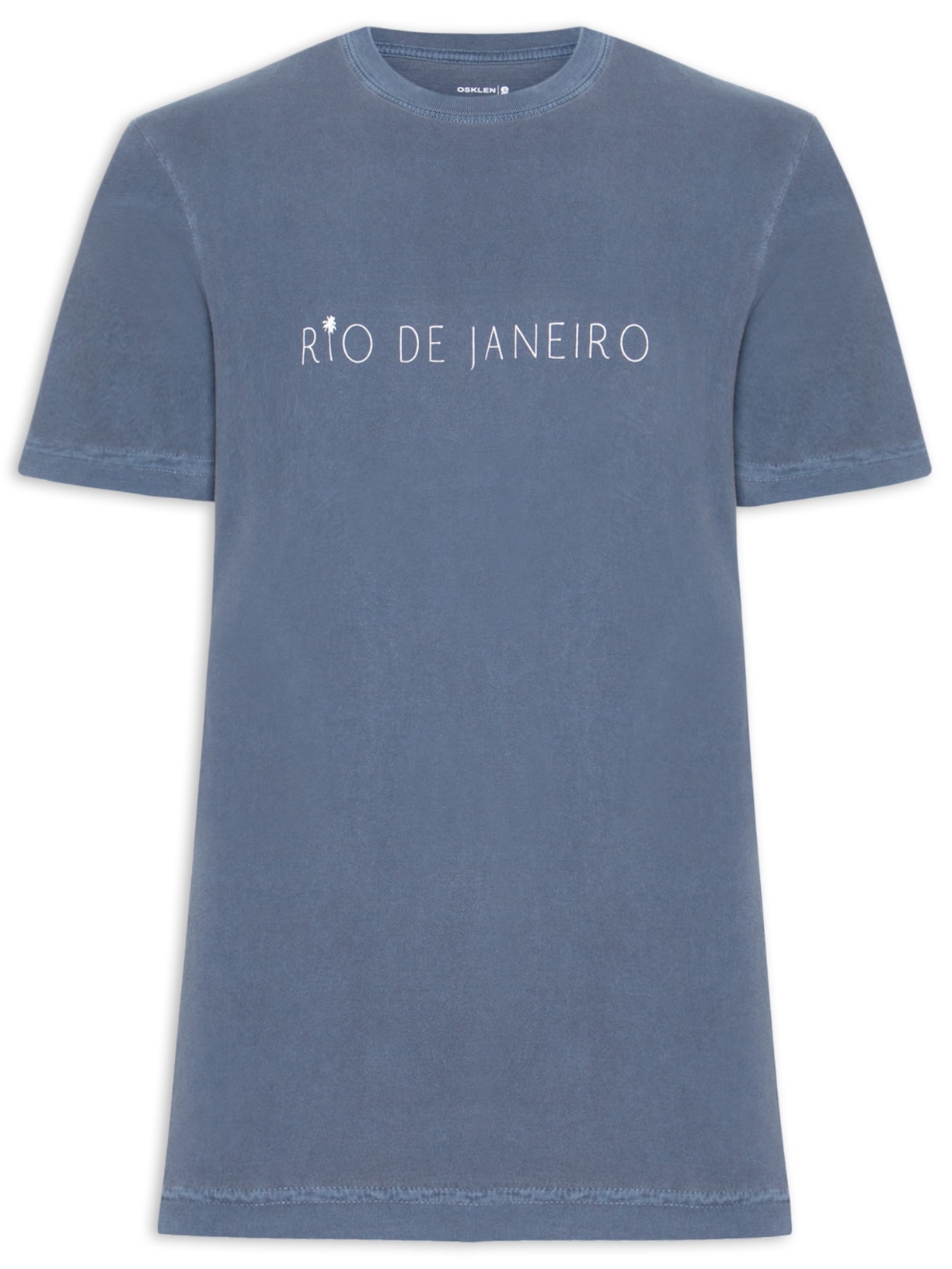 Camiseta Masculina Manga Curta Gola Careca Stone Rio - Azul