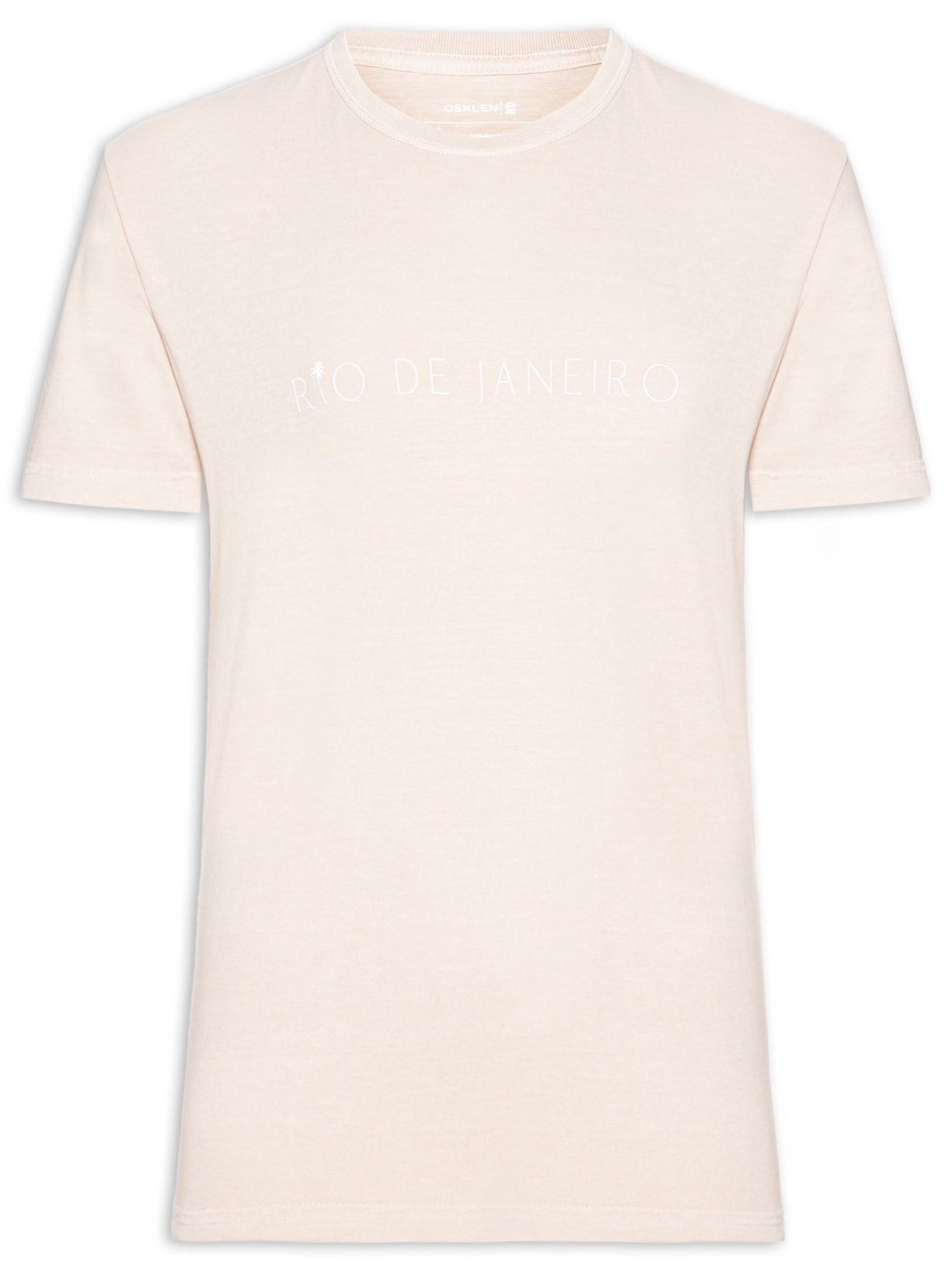 Camiseta Masculina Manga Curta Gola Careca Stone Rio Rosa Osklen