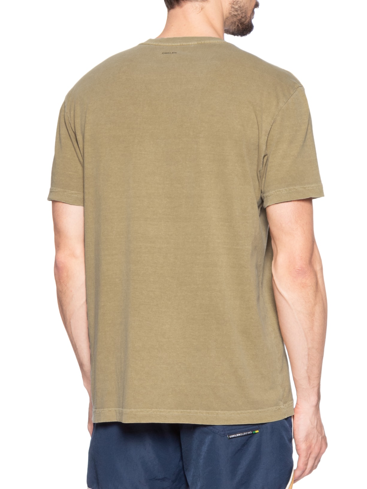 Camiseta Masculina Manga Curta Gola Careca Stone Rj Letter Bege Osklen