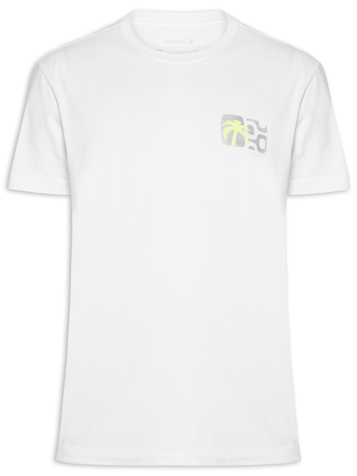 ?Camiseta Masculina Manga Curta Gola Careca Stone Seaside View - Branco