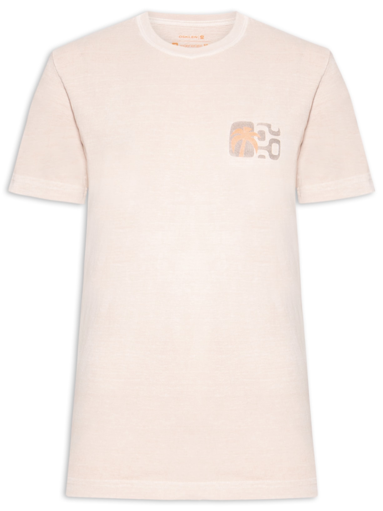 ?Camiseta Masculina Manga Curta Gola Careca Stone Seaside View - Rosa