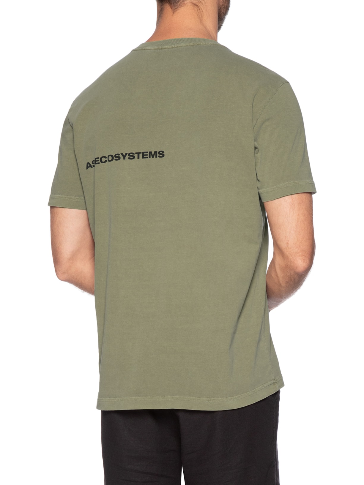 Camiseta Masculina Manga Curta Gola Careca Stone See Cities As Ecosystems Bege Osklen