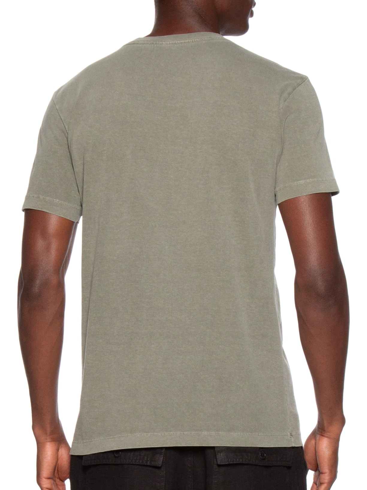 Camiseta Masculina Manga Curta Gola Careca Stone Snow Icons Verde Osklen