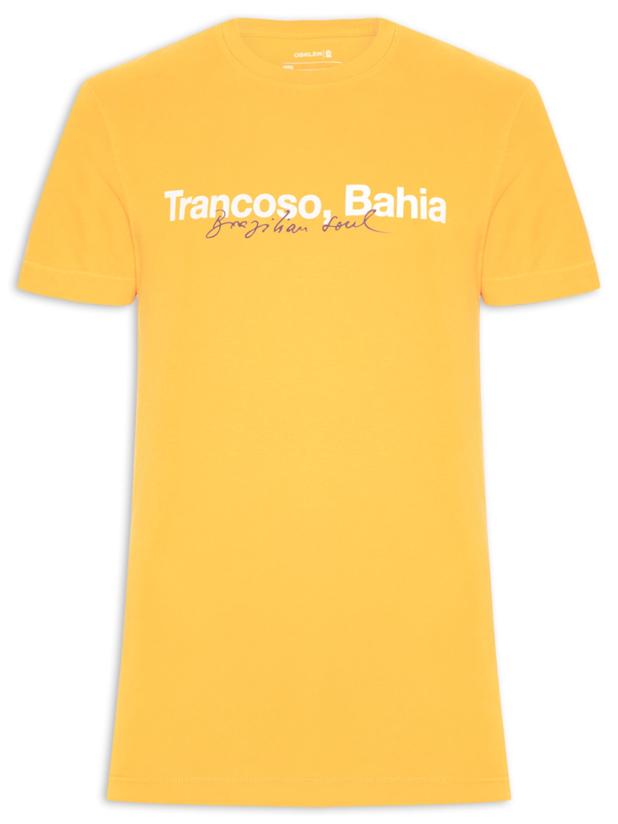Camiseta Masculina Manga Curta Gola Careca Stone Trancoso - Amarelo