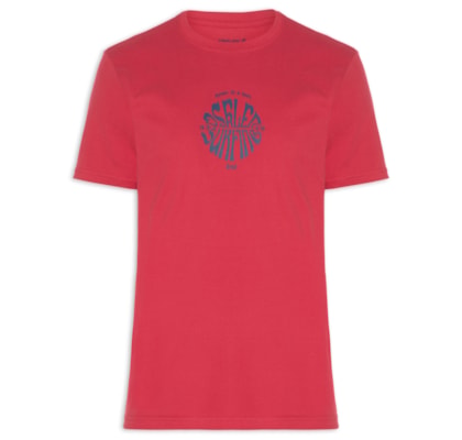 Camiseta Masculina Manga Curta Gola Careca Surfing Over  - Vermelho