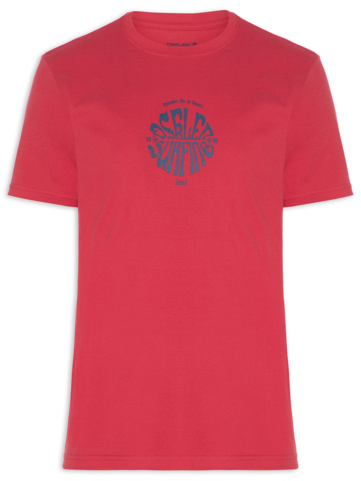Camiseta Masculina Manga Curta Gola Careca Surfing Over - Vermelho