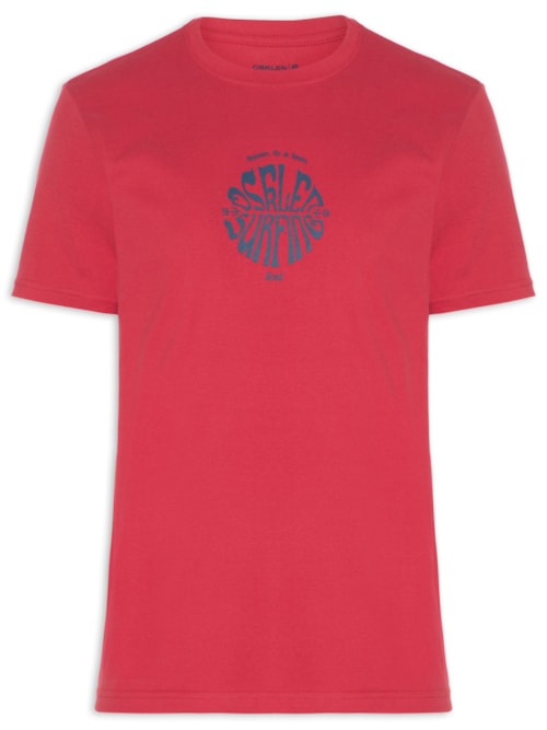 Camiseta Masculina Manga Curta Gola Careca Surfing Over - Vermelho