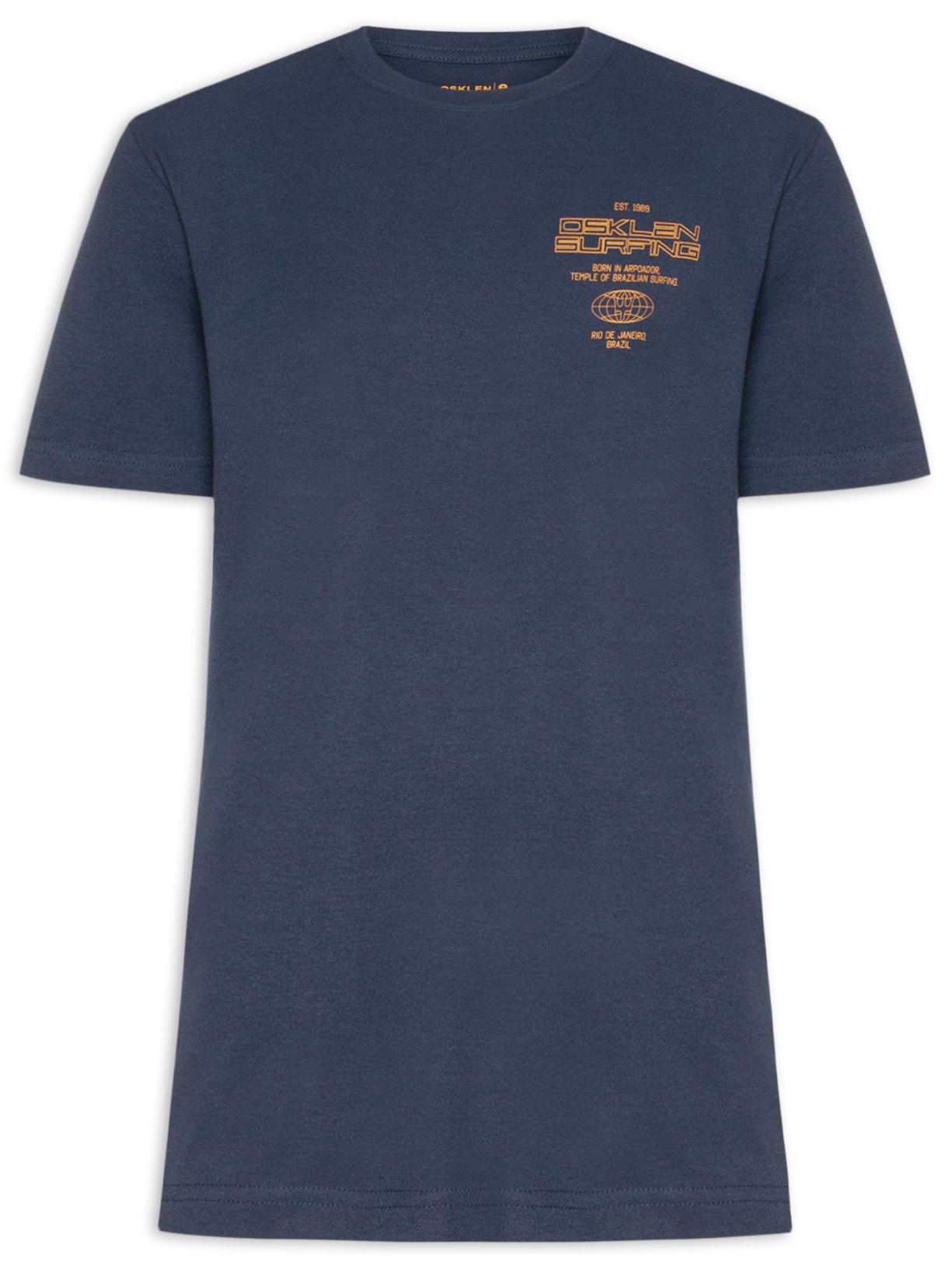 Camiseta Masculina Manga Curta Gola Careca Surginf Tag Over - Azul