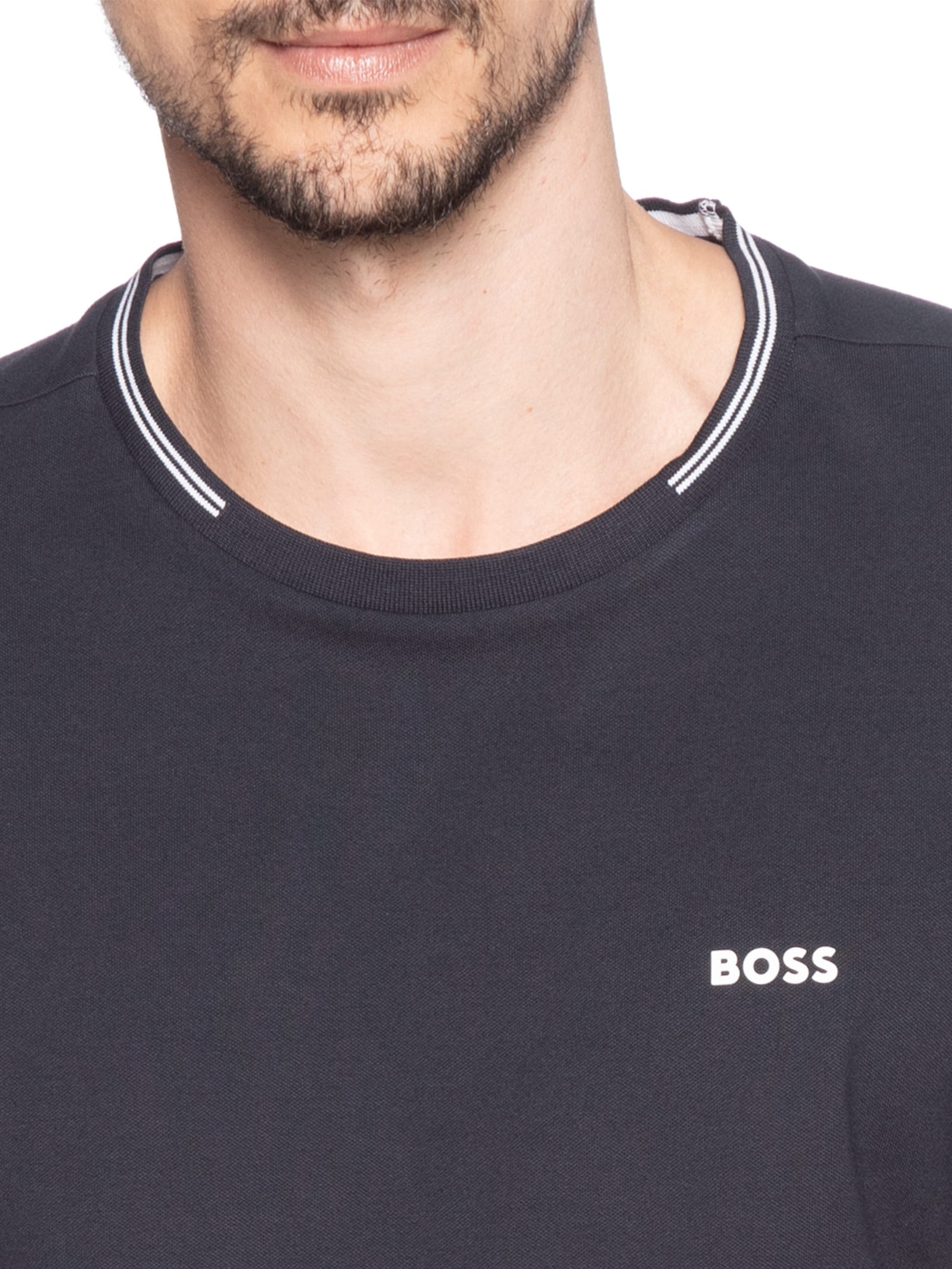 Camiseta Masculina Manga Curta Gola Careca Taul Azul Boss
