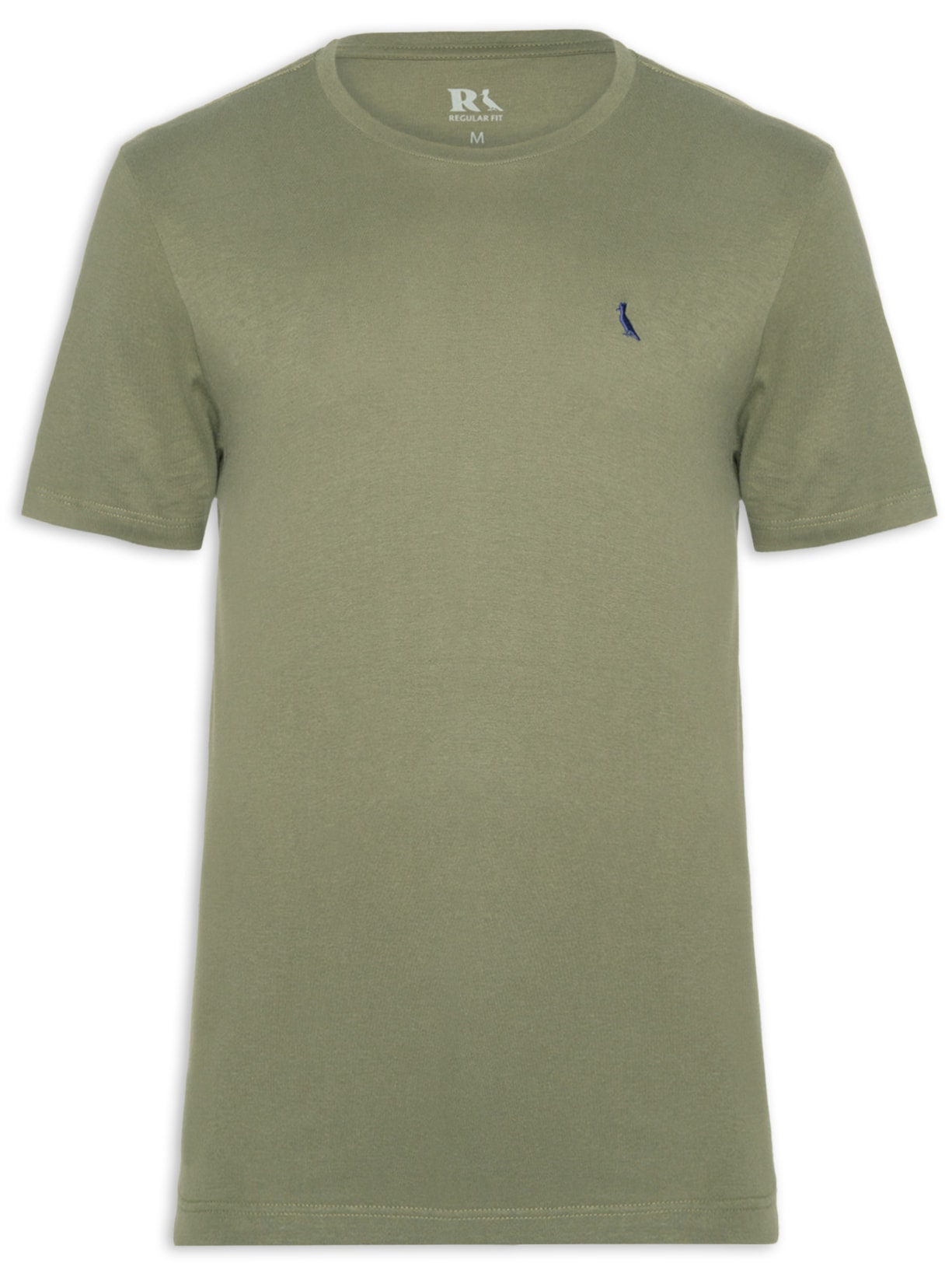 Camiseta Masculina Manga Curta Gola Careca Verde Reserva