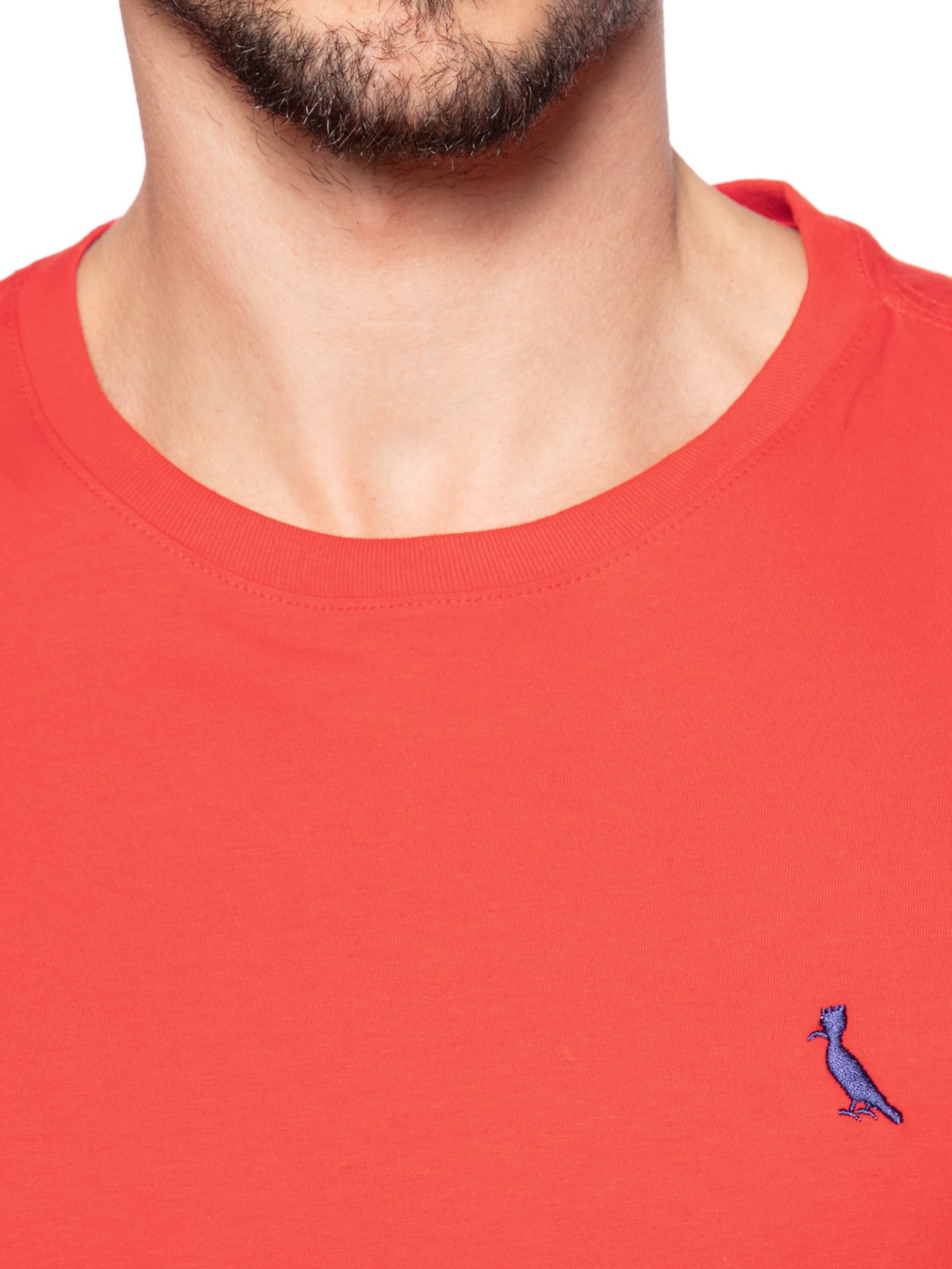 Camiseta Masculina Manga Curta Gola Careca Vermelho Reserva