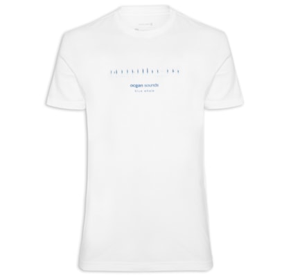 Camiseta Masculina Manga Curta Gola Careca Vintage Blue Whale - Branco