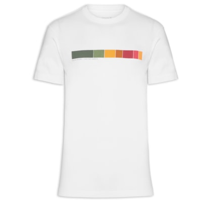 Camiseta Masculina Manga Curta Gola Careca Vintage Colors Itf - Branco