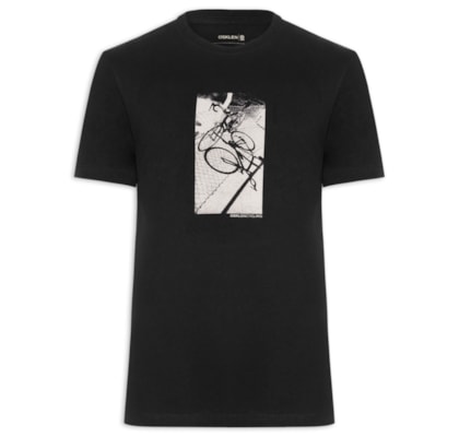 Camiseta Masculina Manga Curta Gola Careca Vintage Cycling - Preto