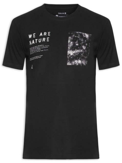 Camiseta Masculina Manga Curta Gola Careca Vintage Fungi - Preto