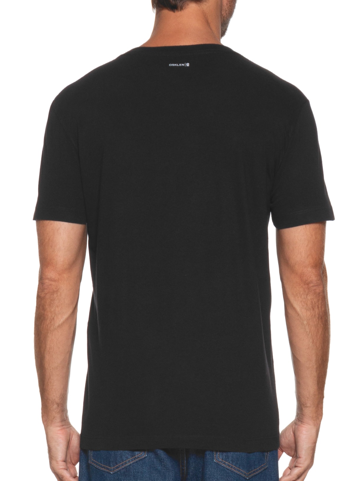 Camiseta Masculina Manga Curta Gola Careca Vintage Fungi Preto Osklen