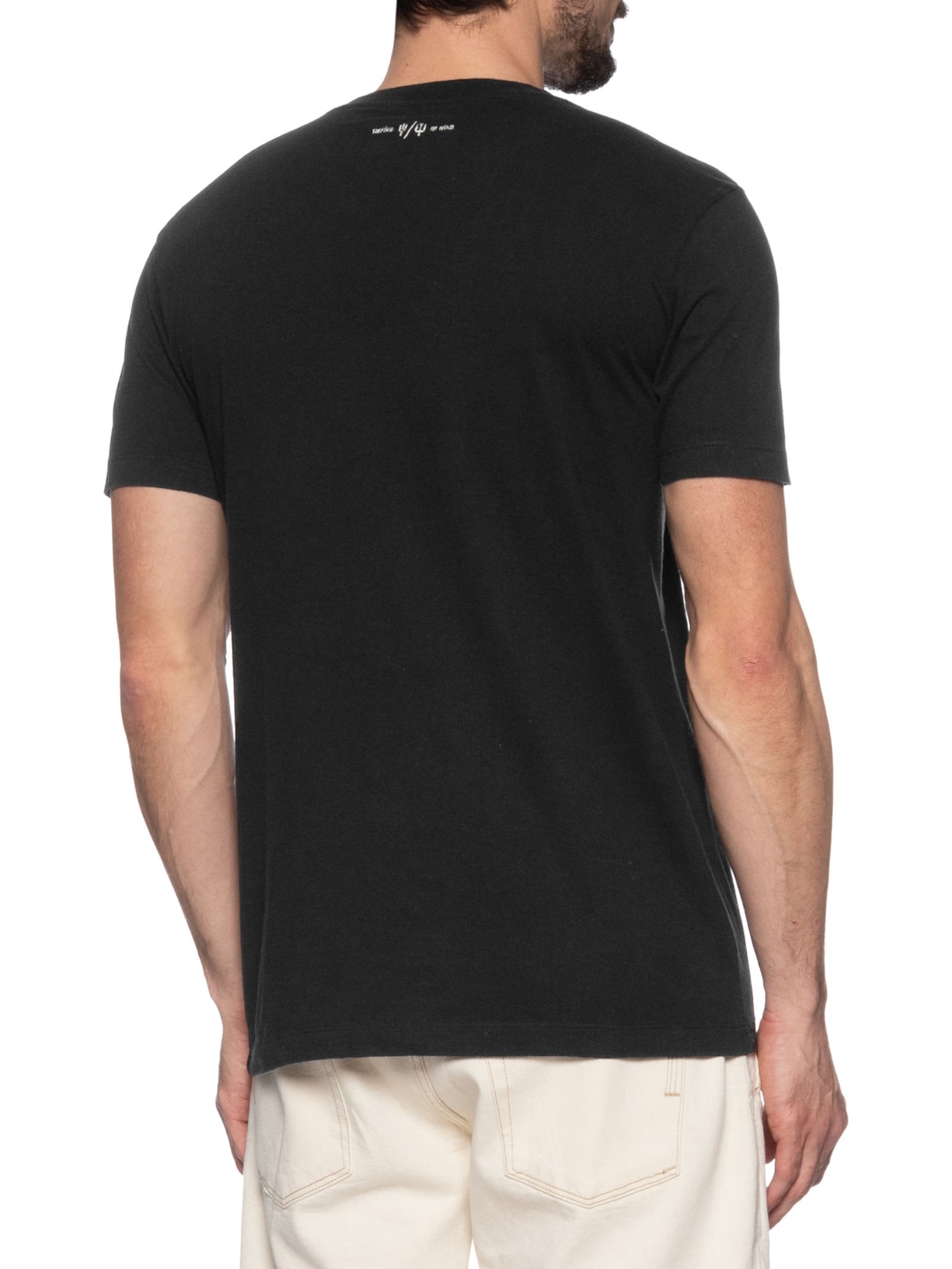Camiseta Masculina Manga Curta Gola Careca Vintage Kite Icons Slim Preto Osklen