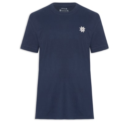 Camiseta Masculina Manga Curta Gola Careca Vintage Montains - Azul