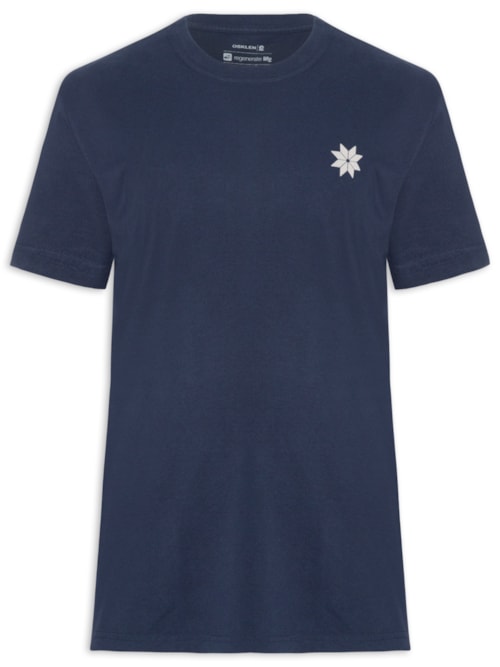 Camiseta Masculina Manga Curta Gola Careca Vintage Montains - Azul