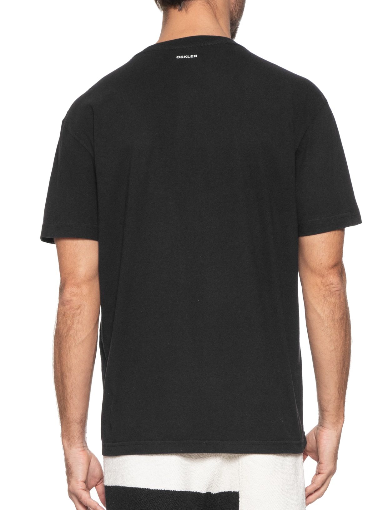 Camiseta Masculina Manga Curta Gola Careca Vintage New Icon Preto Osklen