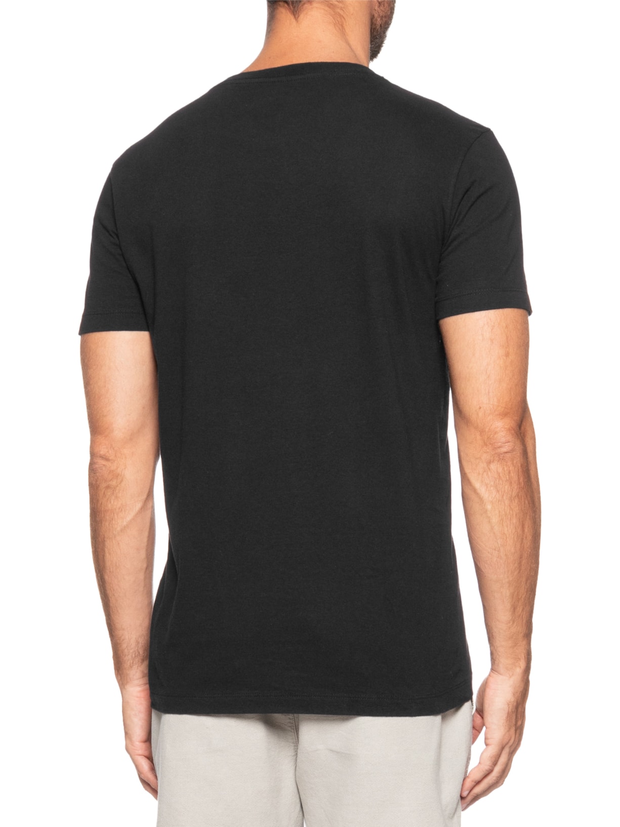 Camiseta Masculina Manga Curta Gola Careca Vintage Paper Type Preto Osklen