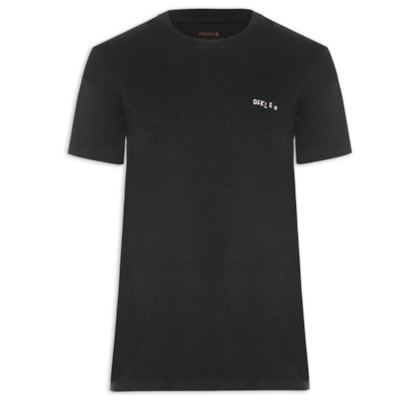 Camiseta Masculina Manga Curta Gola Careca Vintage Paper Type - Preto