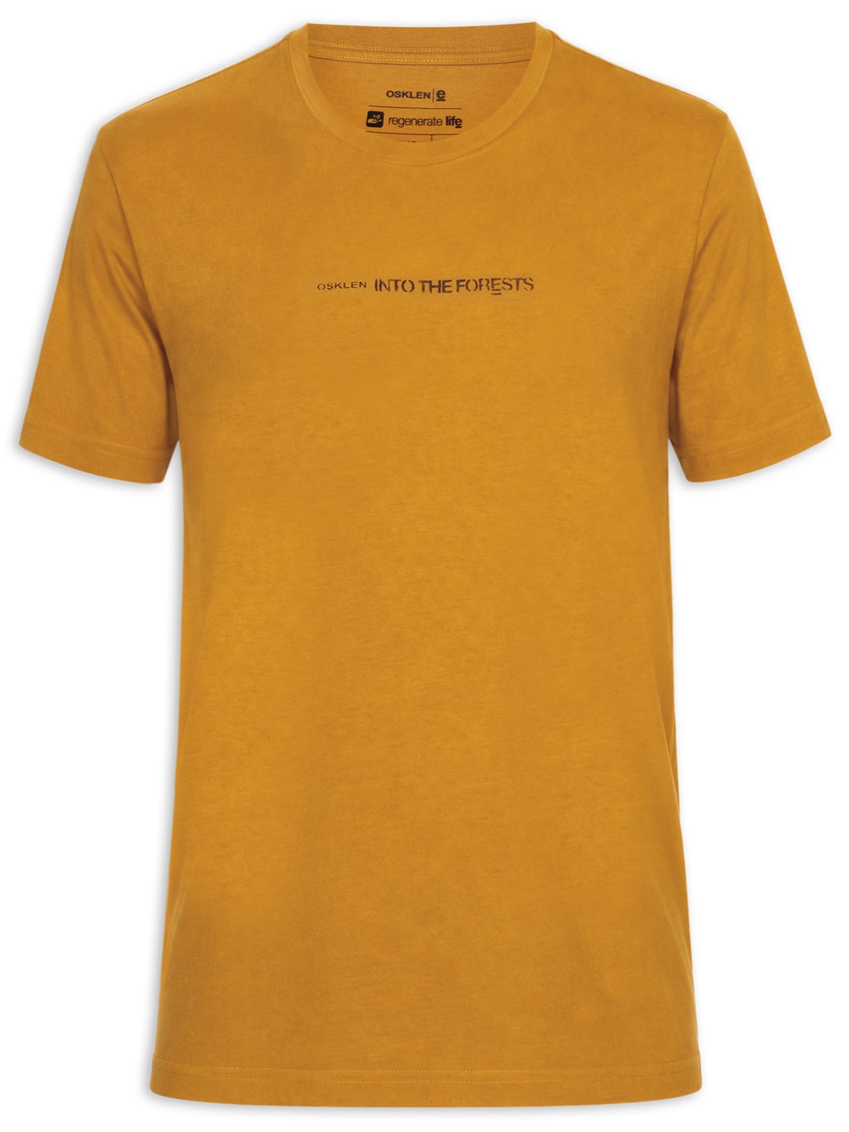 Camiseta Masculina Manga Curta Gola Careca Vintage Psych Forest Amarelo Osklen