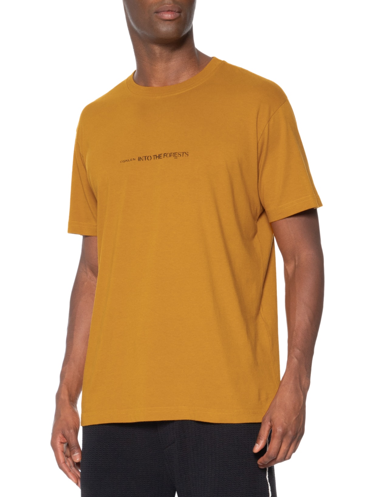 Camiseta Masculina Manga Curta Gola Careca Vintage Psych Forest Amarelo Osklen