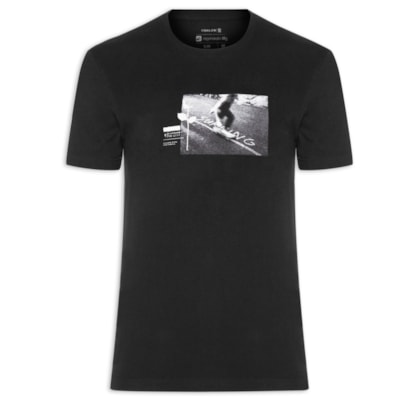 Camiseta Masculina Manga Curta Gola Careca Vintage Sk8 Rose - Preto