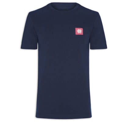 Camiseta Masculina Manga Curta Gola Careca Vintage Snow Icon - Azul