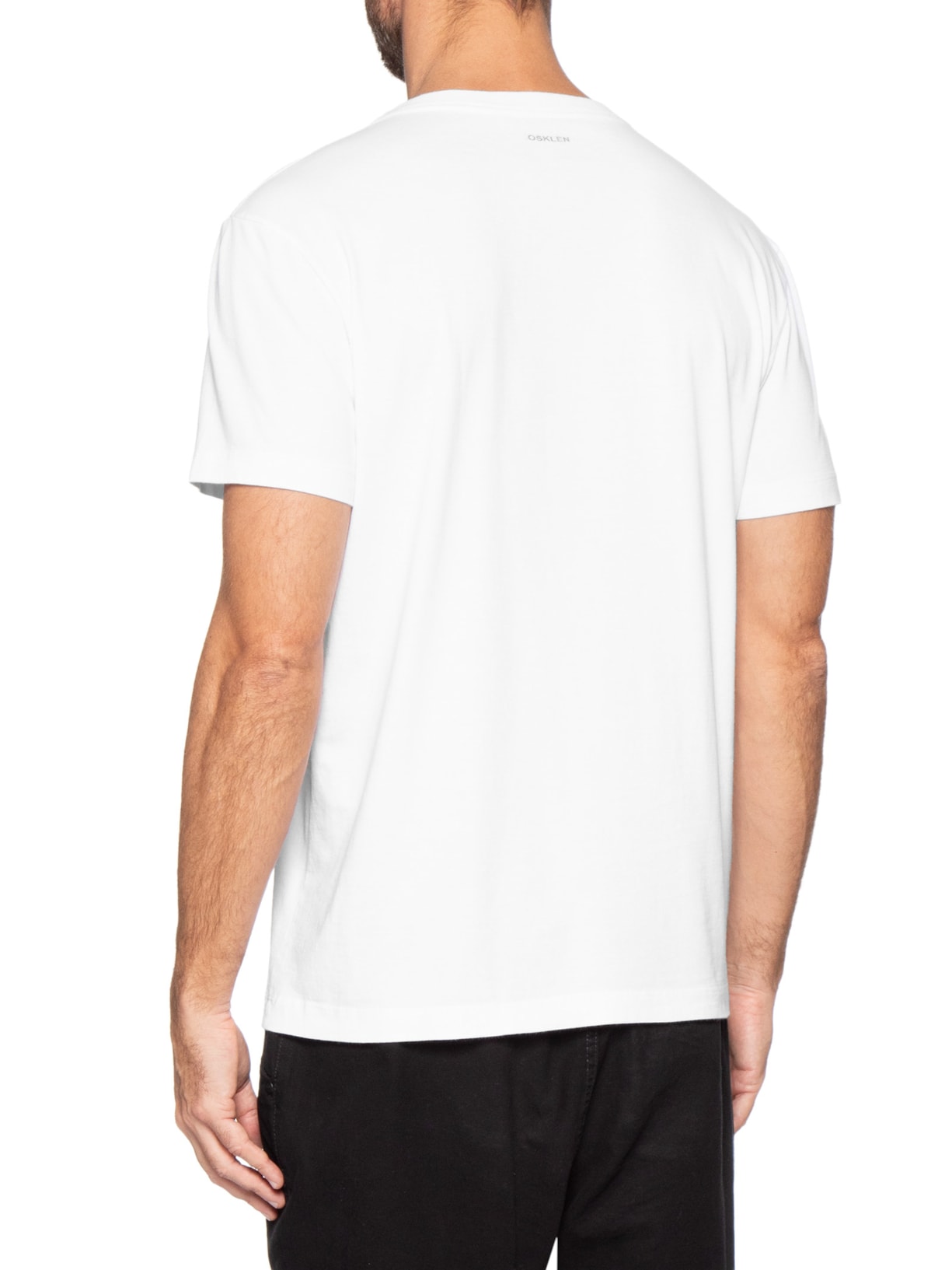 Camiseta Masculina Manga Curta Gola Careca Vintage Stm Classic Branco Osklen