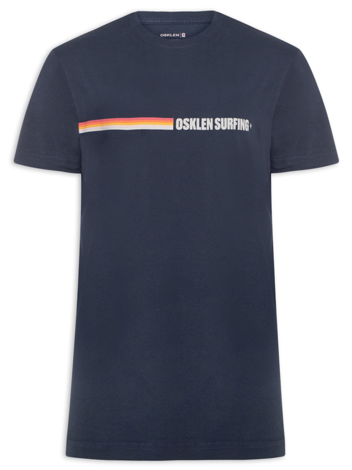 Camiseta Masculina Manga Curta Gola Careca Vintage Surfing Colors Azul Osklen