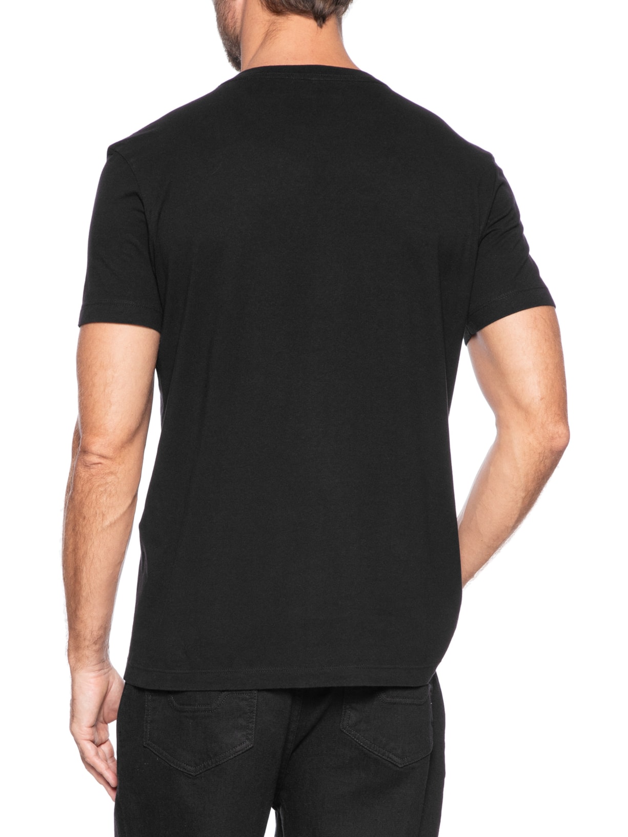 Camiseta Masculina Manga Curta Gola Careca Vintage Universe Preto Osklen